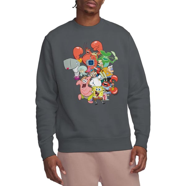 SpongeBob SquarePants Unisex Adult The Whole Gang Sweatshirt