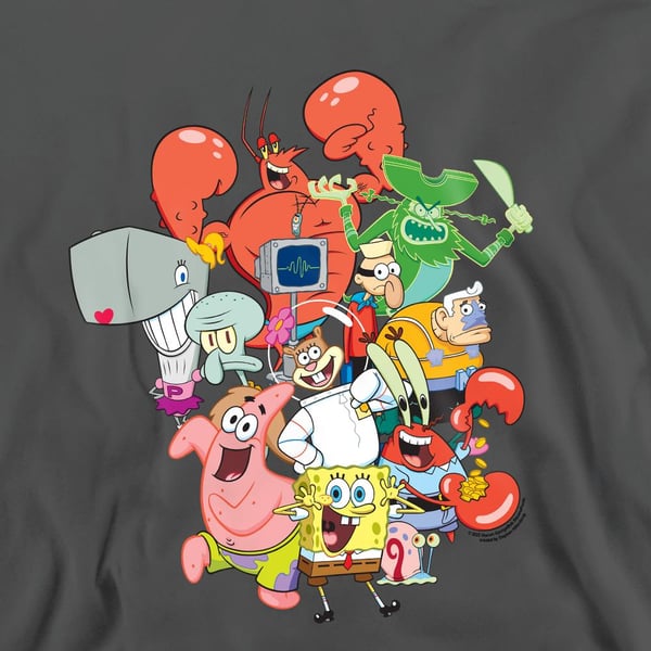 SpongeBob SquarePants Unisex Adult The Whole Gang Sweatshirt