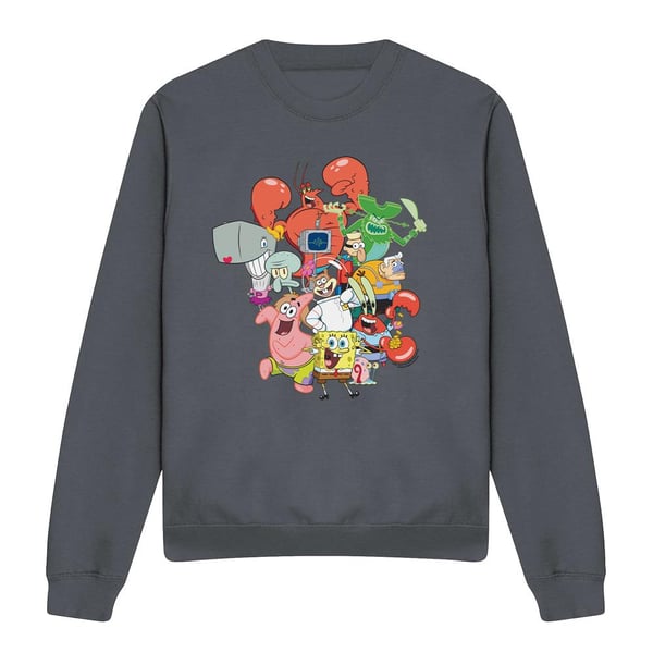 SpongeBob SquarePants Unisex Adult The Whole Gang Sweatshirt