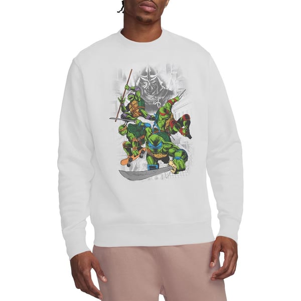 Teenage Mutant Ninja Turtles Unisex Adult Shredder And Turtles Comic Sweatshirt