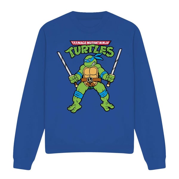 Teenage Mutant Ninja Turtles Unisex Adult Leonardo Retro Sweatshirt