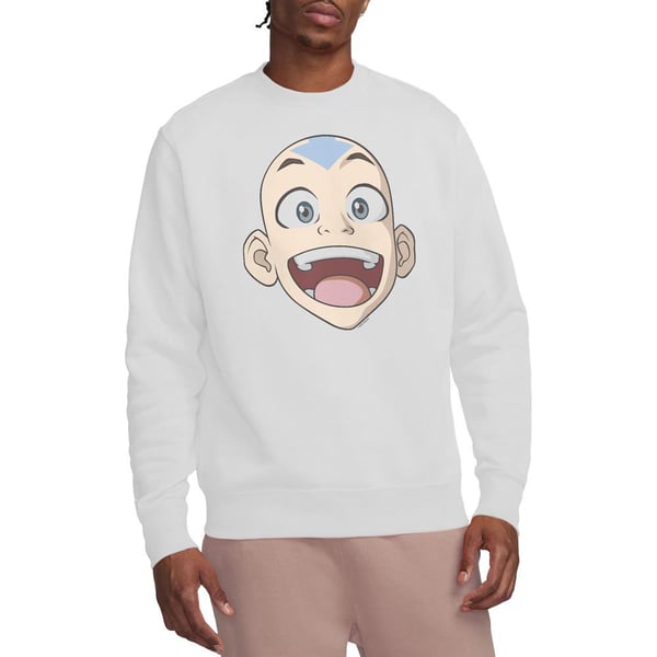 Avatar: The Last Airbender Unisex Adult Aang Big Face Sweatshirt