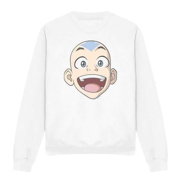 Avatar: The Last Airbender Unisex Adult Aang Big Face Sweatshirt