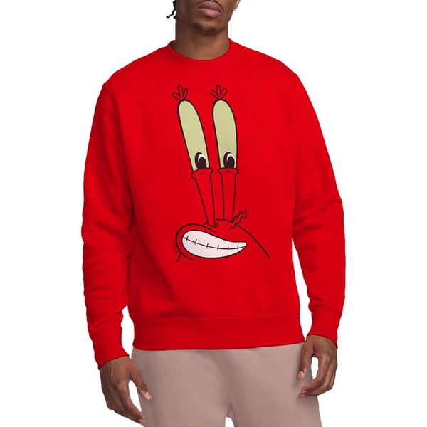 SpongeBob SquarePants Unisex Adult Smile Mr Krabs Face Sweatshirt