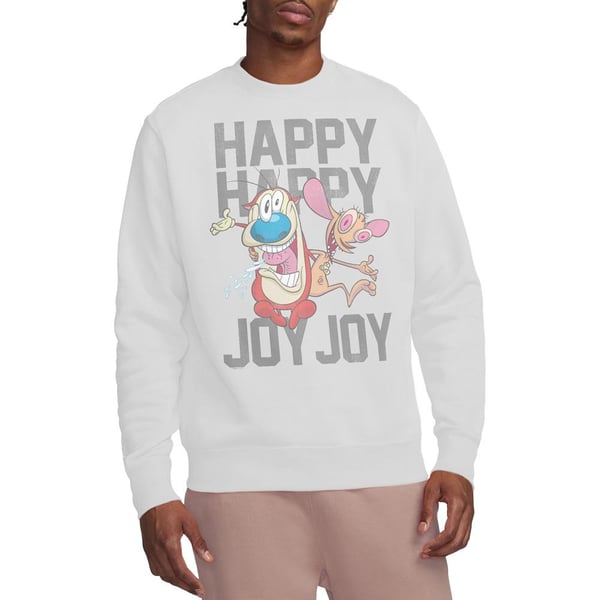 Ren & Stimpy Unisex Adult Happy Happy Joy Joy Sweatshirt