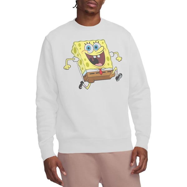 SpongeBob SquarePants Unisex Adult Happy Running Sweatshirt