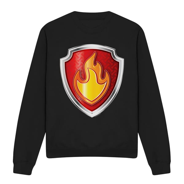 Paw Patrol Unisex Adult Marshall Badge Sweatshirt