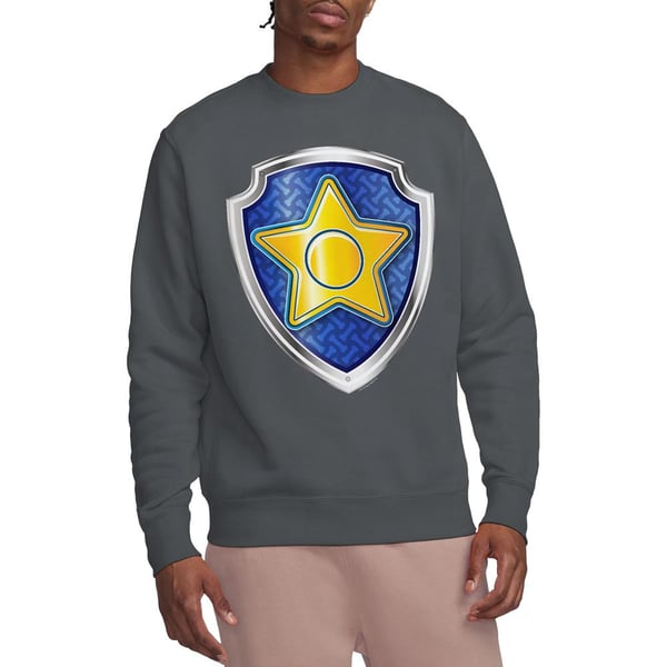 Paw Patrol Unisex Adult Chase Badge Sweatshirt
