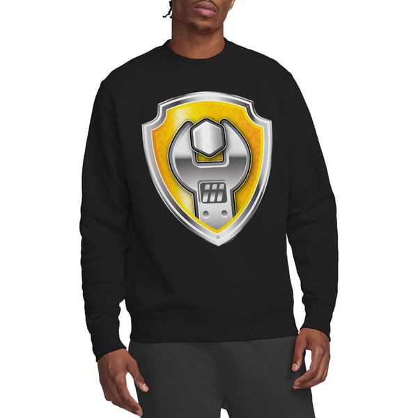 Paw Patrol Unisex Adult Rubble Badge Sweatshirt