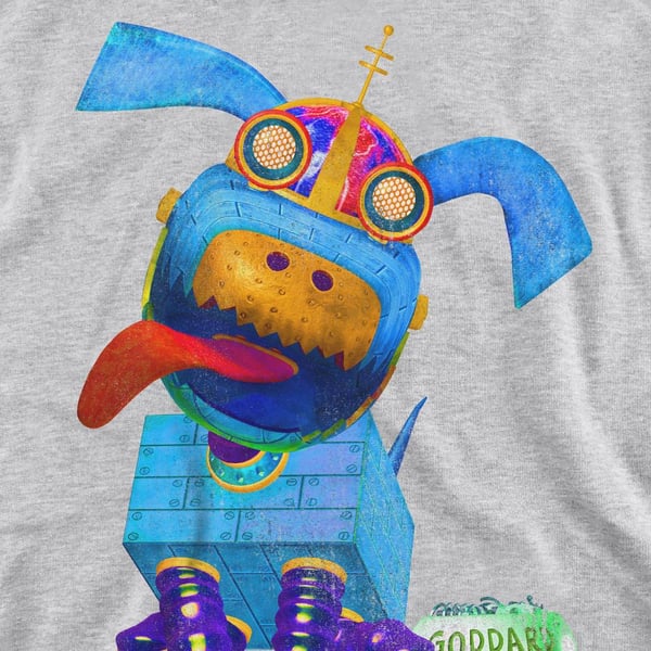Jimmy Neutron Unisex Adult Goddard Neon Sweatshirt