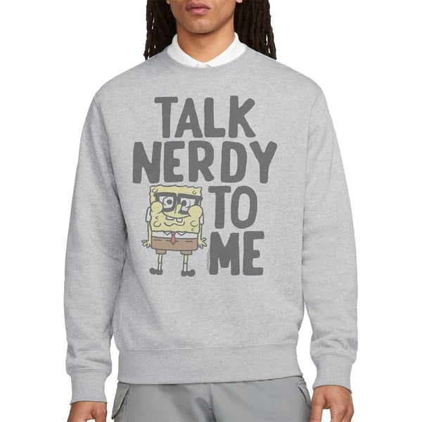 SpongeBob SquarePants Unisex Adult Talk Nerdy To Me Sweatshirt
