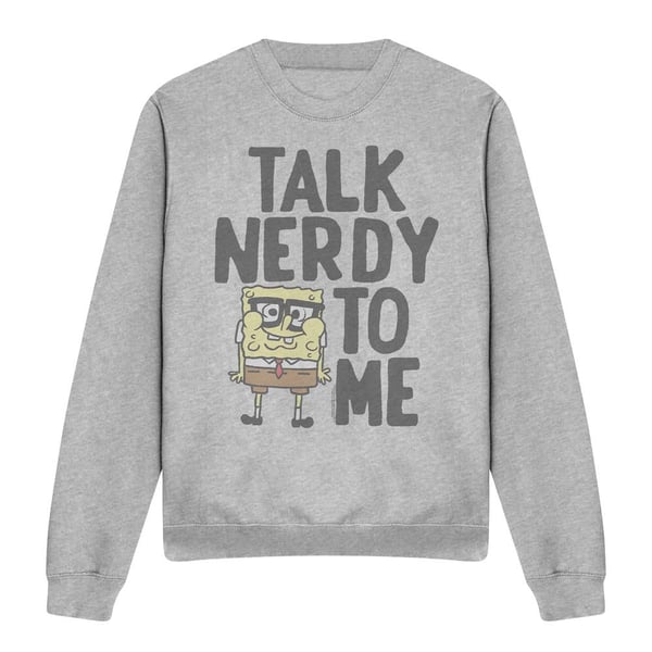 SpongeBob SquarePants Unisex Adult Talk Nerdy To Me Sweatshirt