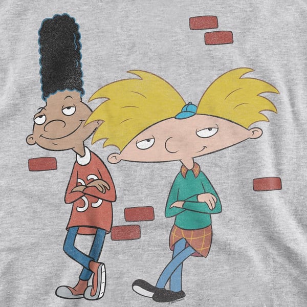 Hey Arnold! Unisex Adult Leaning Arnold & Gerald Sweatshirt