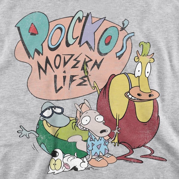 Rocko´s Modern Life Unisex Adult Logo Group Sweatshirt