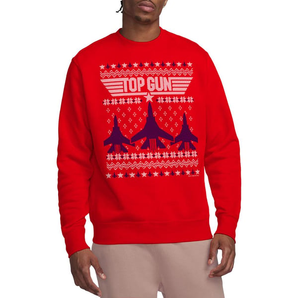Top Gun Unisex Adult Ugly Fighter Jet Christmas Sweatshirt