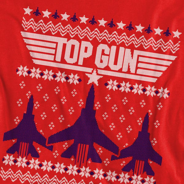 Top Gun Unisex Adult Ugly Fighter Jet Christmas Sweatshirt