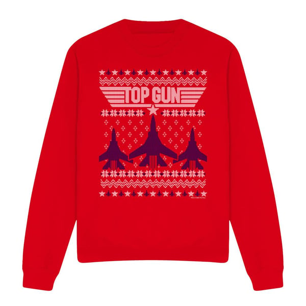 Top Gun Unisex Adult Ugly Fighter Jet Christmas Sweatshirt