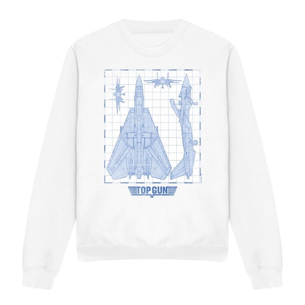Top Gun Unisex Adult Jet Diagram Sweatshirt