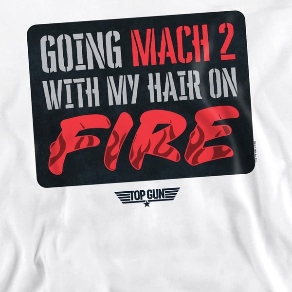 Top Gun Unisex Adult Mach 2 Hair On Fire Sweatshirt