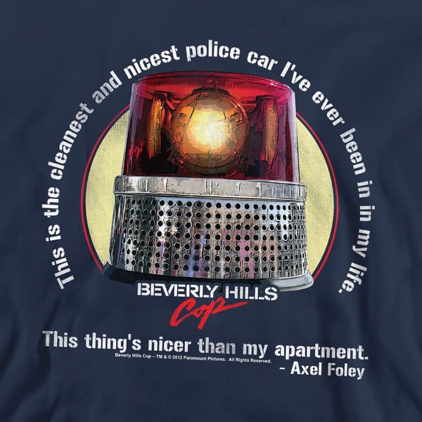 Beverly Hills Cop Unisex Adult Nicest Police Car Sweatshirt