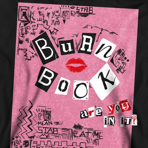 Mean Girls Unisex Adult Burn Book Sweatshirt