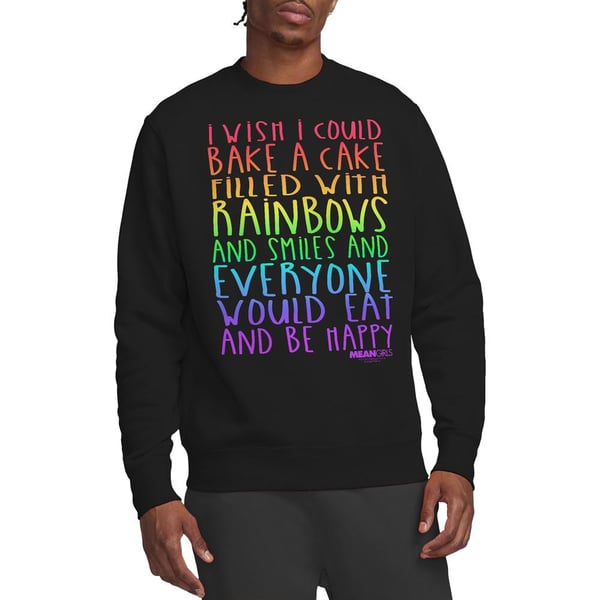 Mean Girls Unisex Adult Rainbows And Cake Sweatshirt