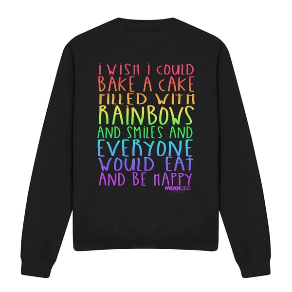 Mean Girls Unisex Adult Rainbows And Cake Sweatshirt