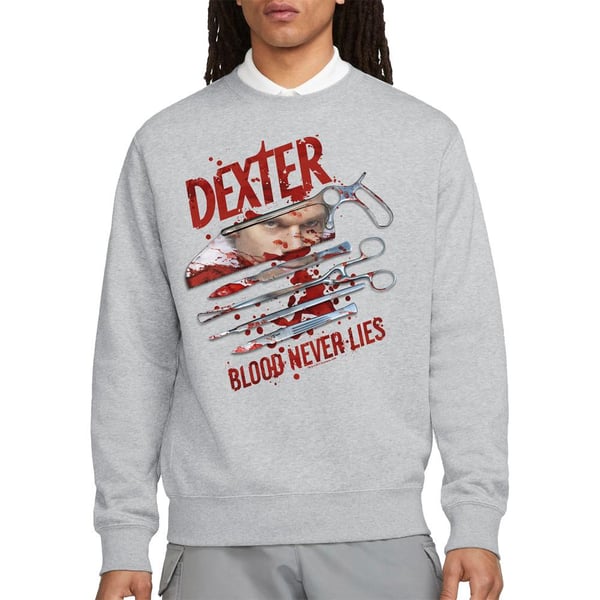 Dexter Unisex Adult Blood Never Lies Sweatshirt