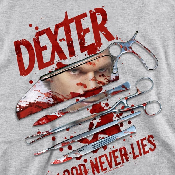Dexter Unisex Adult Blood Never Lies Sweatshirt