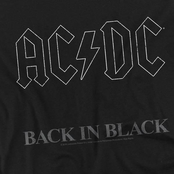 AC/DC Miesten Back In Black T-paita