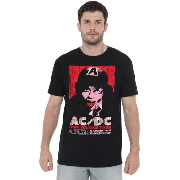 AC/DC Miesten High Voltage Live 1975 T-paita