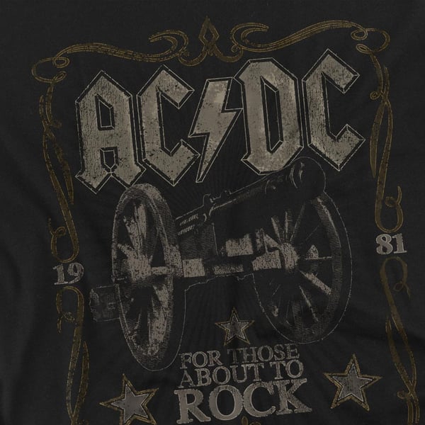 AC/DC Mens Rock Label T-Shirt