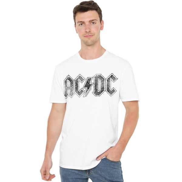 AC/DC Miesten Paisley-logo T-paita
