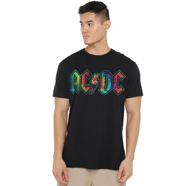 AC/DC Miesten solmuvärjätty logo T-paita
