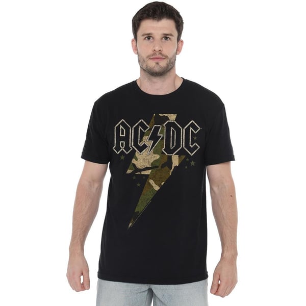 AC/DC Miesten Camo Bolt T-paita