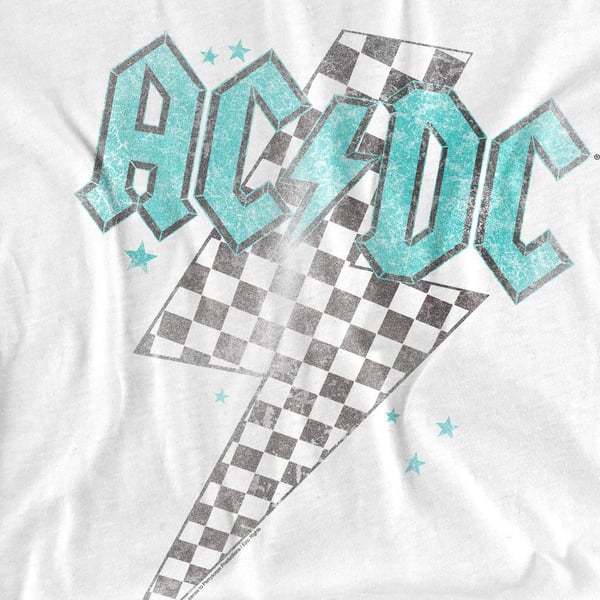 AC/DC Miesten vinoruudullinen salama T-paita