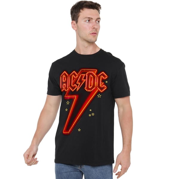 AC/DC Miesten Neon Bolt T-paita