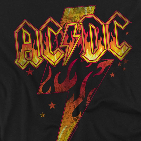AC/DC Mens Fire Bolt T-Shirt