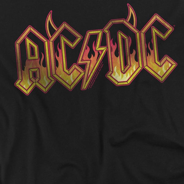 AC/DC Miesten Fire Logo T-paita