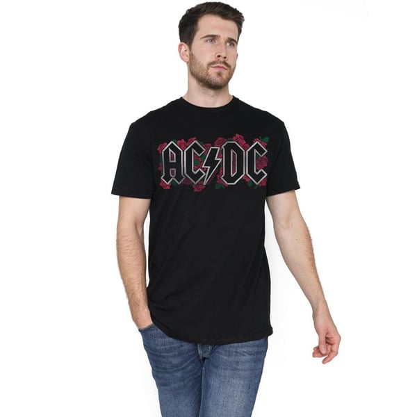 AC/DC Miesten Ruusulogo T-paita