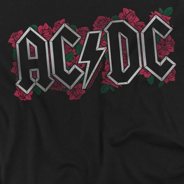 AC/DC Miesten Ruusulogo T-paita