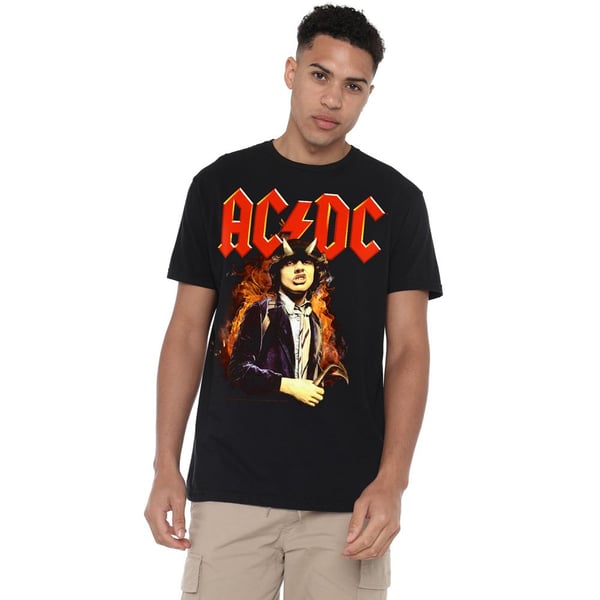 AC/DC Miesten Fire And Horns T-paita