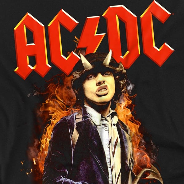 AC/DC Miesten Fire And Horns T-paita