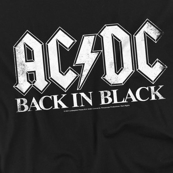 AC/DC Miesten Back In Black T-paita