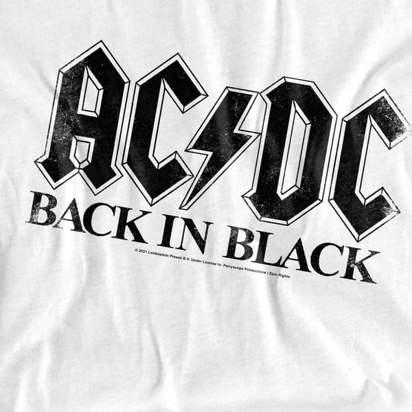 AC/DC Miesten Back In Black T-paita
