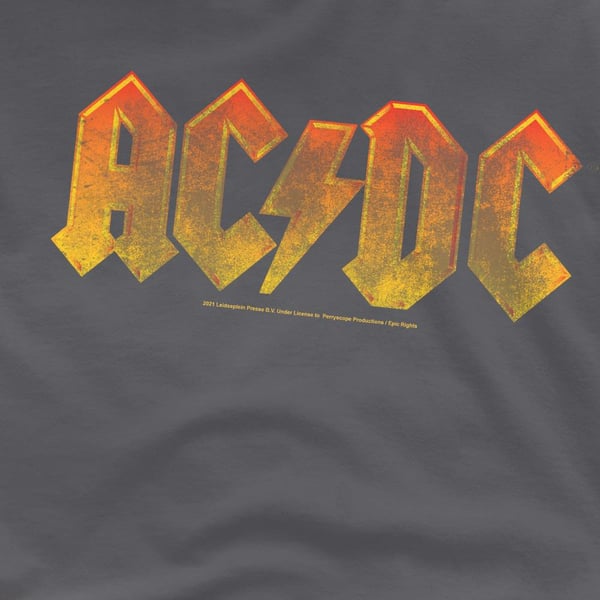 AC/DC T-shirt med gradientlogga för män
