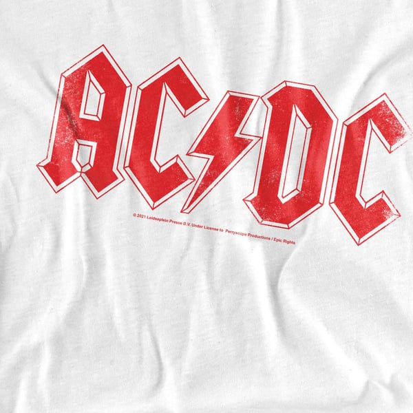 AC/DC T-shirt med logo til mænd