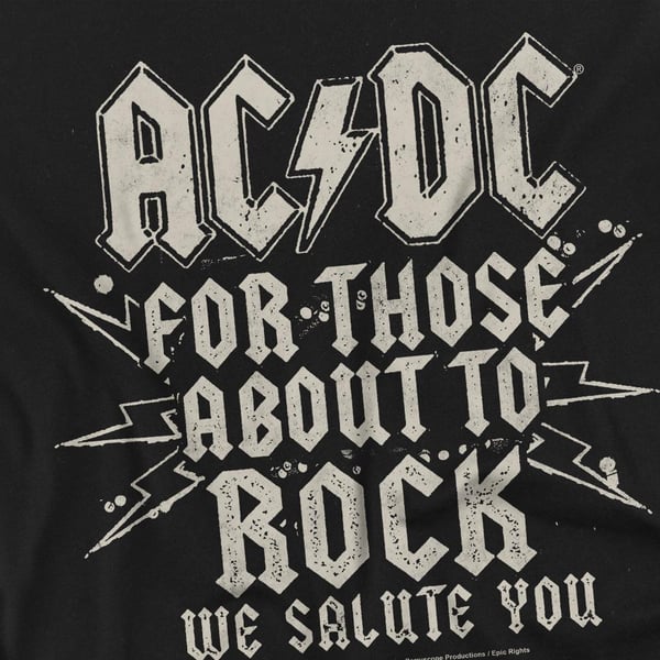 AC/DC Miesten Salute T-paita