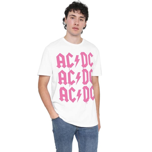 AC/DC Miesten Toistuva Logo T-paita