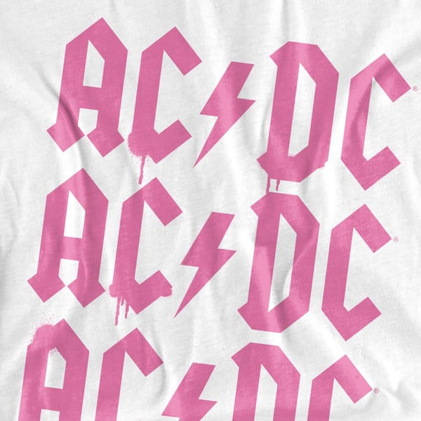 AC/DC Miesten Toistuva Logo T-paita